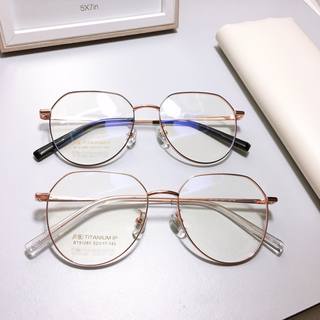 [Gía siêu rẻ] Gọng kính titan 91283 nhận cắt cận viễn loạn