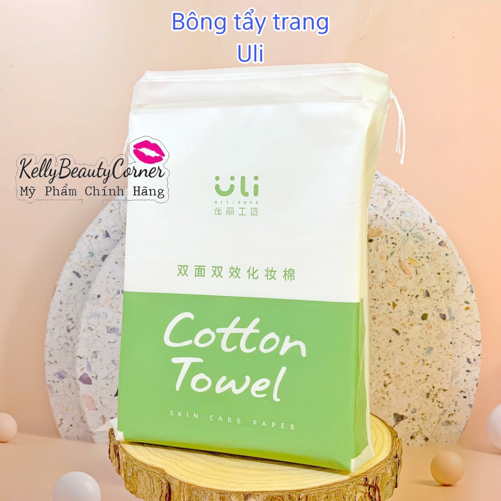 Bông tẩy trang Uli Cotton Towel Skin Care Paper 200 Miếng