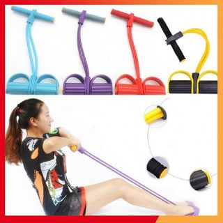 Dây Kéo Đàn Hồi 4 Ống Cao Su Tập Thể Dục, tập Gym Tại Nhà Tập Toàn Thân Nâng Cao Sức Khỏe