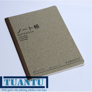 Sổ khâu kẻ ngang Takeyo B5 120 trang, Vở khâu Takeyo B5 kẻ ngang, Phong cách Nhật Bản, Giấy bảo vệ mắt