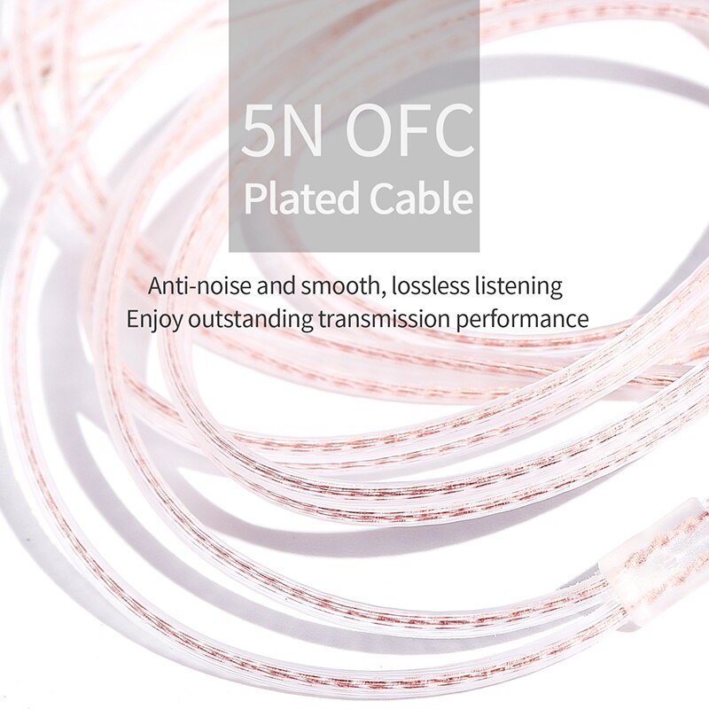 [NC] Dây Cáp nâng cấp tai nghe Có Micro đàm thoại JCALLY PJ2 OFC Đồng mạ Vàng 5N