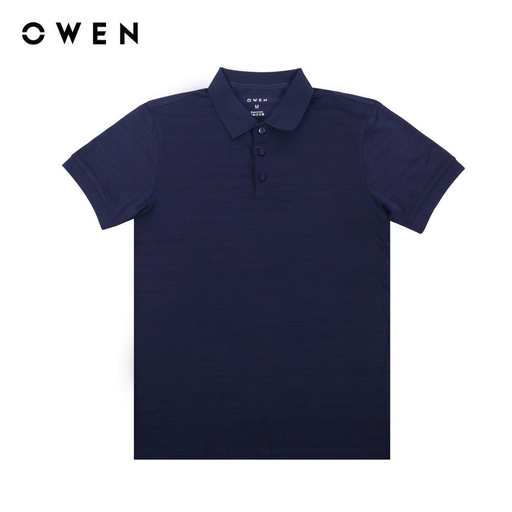 Áo polo Ngắn tay Nam Owen Bodyfit Xanh Navy Sọc - PAT21893
