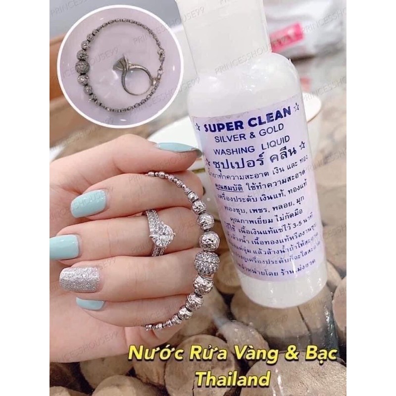 NƯỚC RỬA TRANG SỨC, NỮ TRANG SUPER CLEAN 120ML THÁI LAN
