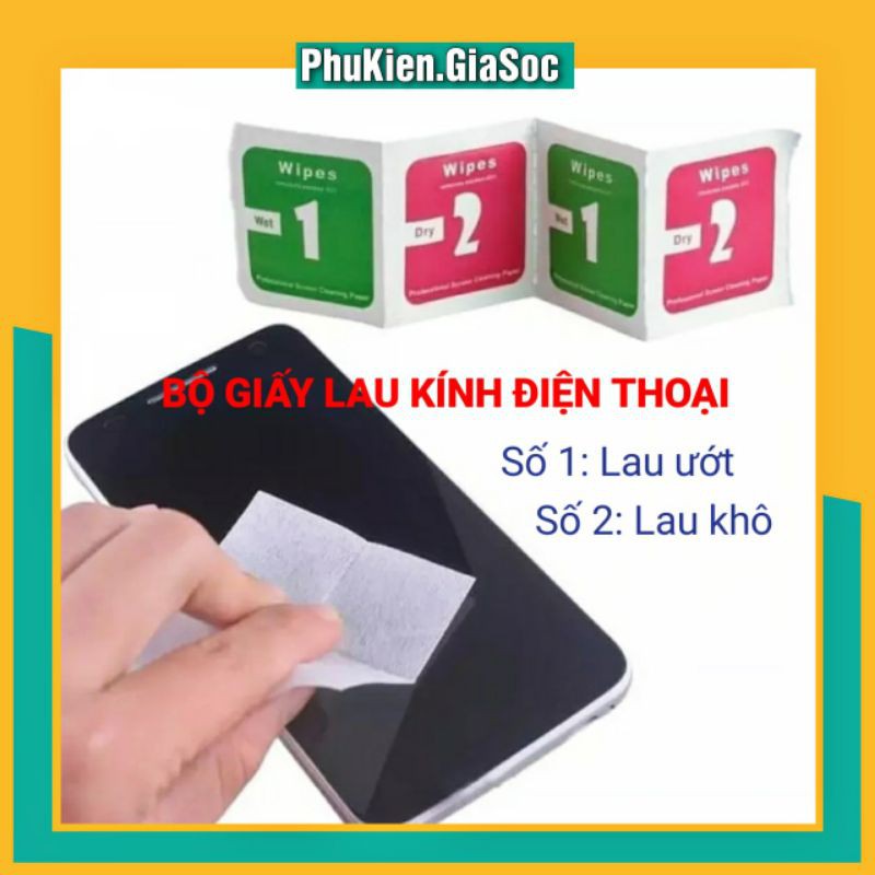 [SIÊU RẺ]COMBO 2 MIẾNG LAU KÍNH ĐIỆN THOẠI - SỐ 1 LAU ƯỚT - SỐ 2 LAU KHÔ