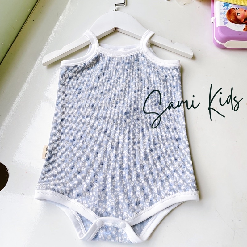 body chip hai dây cho bé gái cotton gân Hàn (ảnh thật)