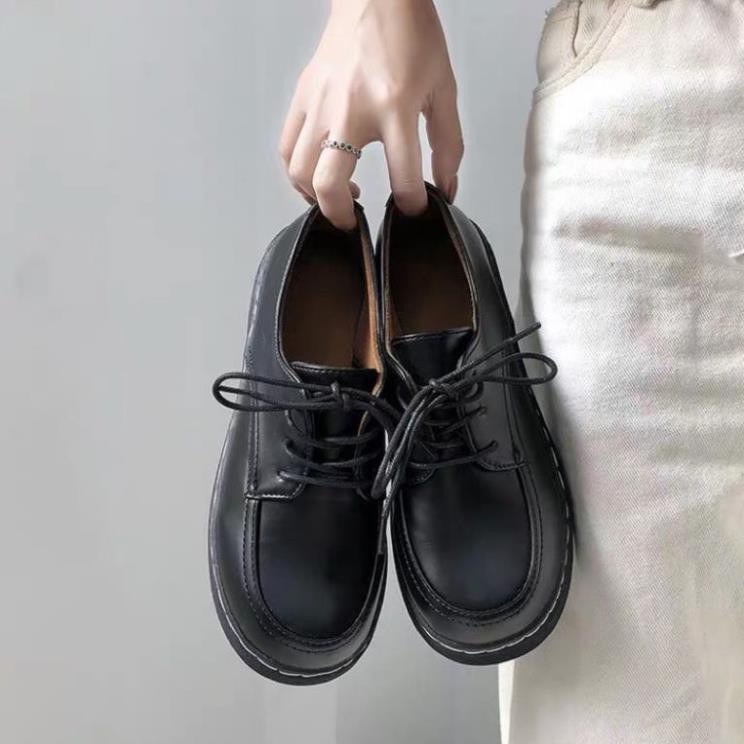 |HÌNH THẬT - HÀNG LOẠI 1| Giày nữ/ Giày oxford da trơn buộc dây đế bằng cao 3cm (4 ảnh cuối hình thật) -h91 | BigBuy360 - bigbuy360.vn