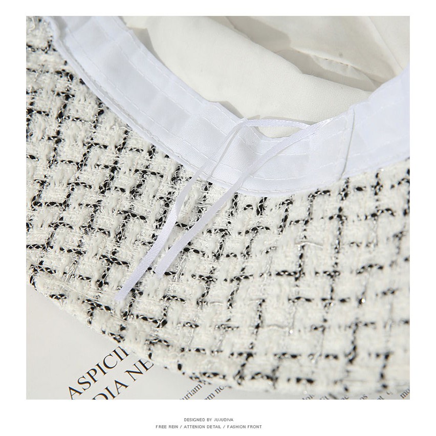 Mũ tai bèo họa tiết sọc caro thời trang mùa thu đông trẻ trung dành cho nữ