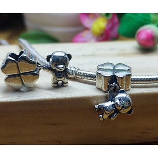 Charm bạc 925 gấu cỏ