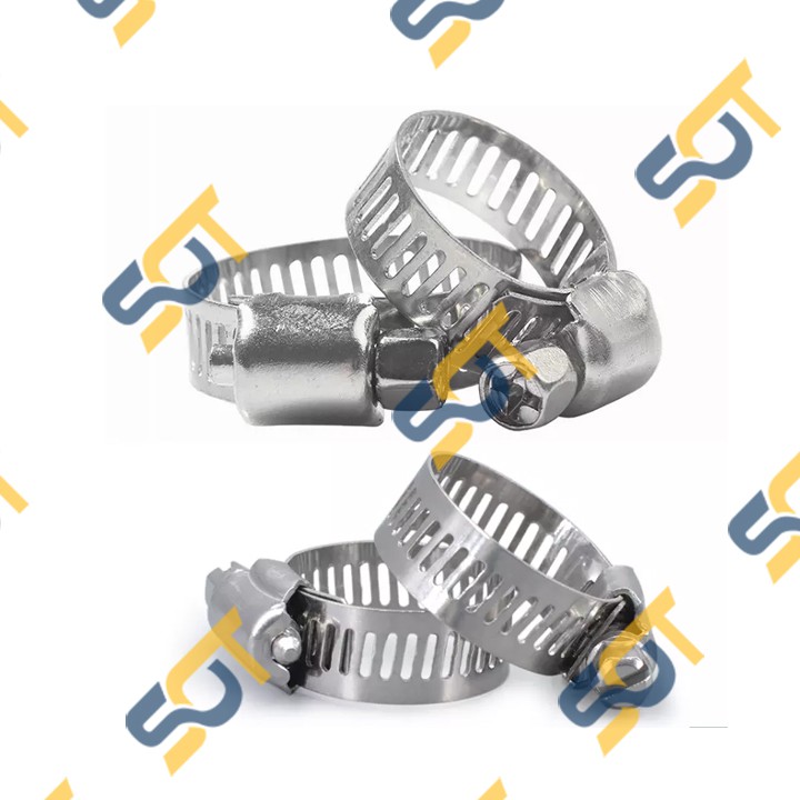 Đai Xiết Ống & Cổ Dê Vặn Vít Inox Giá Rẻ & Quai Nhê Clamp Đai Kẹp Xiết Cố Định Ống Mềm Dây Pu Vào Đầu Khớp Nối Nguồn