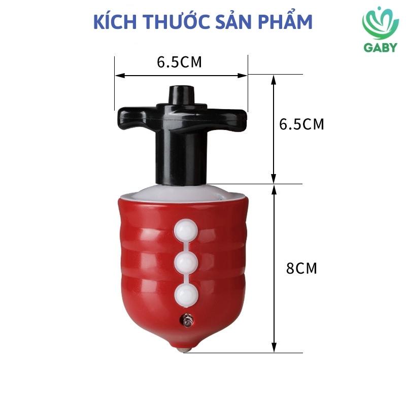 Con quay có đèn và nhạc cho bé - Đồ chơi con quay vặn dây cót phát sáng, âm nhạc sống động, chất liệu an toàn GABY