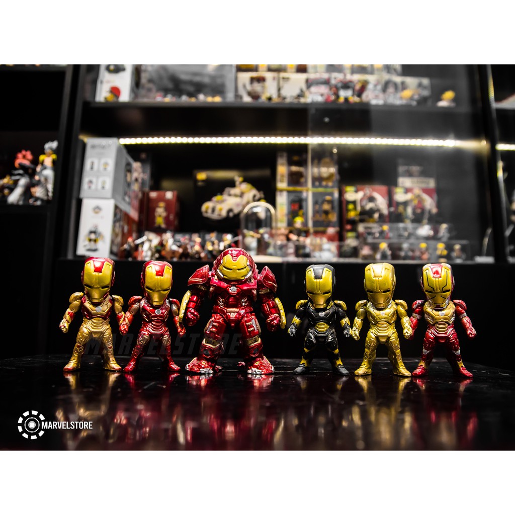 Mô hình Iron man chibi set 6 giáp người sắt có Hulkbuster