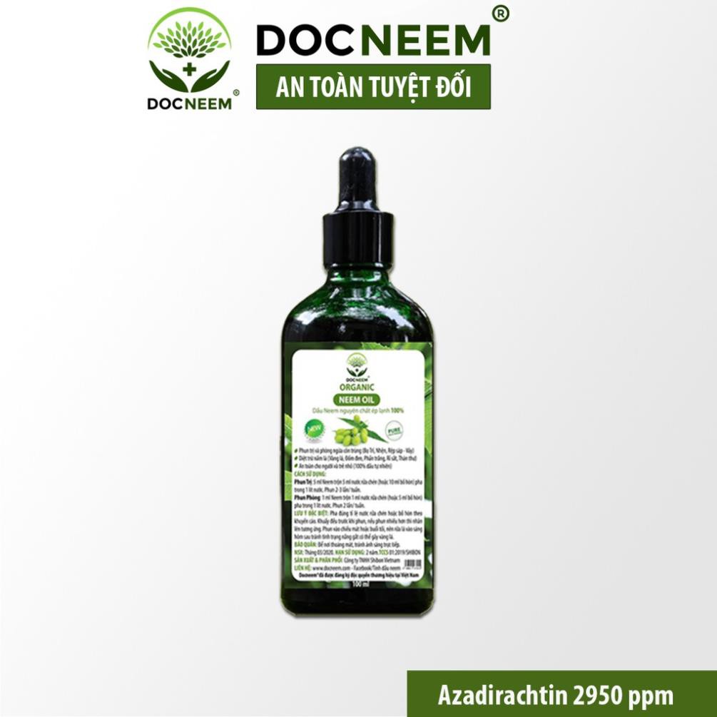 Tinh dầu neem nguyên chất trị & phòng côn trùng, Hữu Cơ - An toàn cho người sử dụng, dành riêng cho Hoa Hồng(chai 100ml)