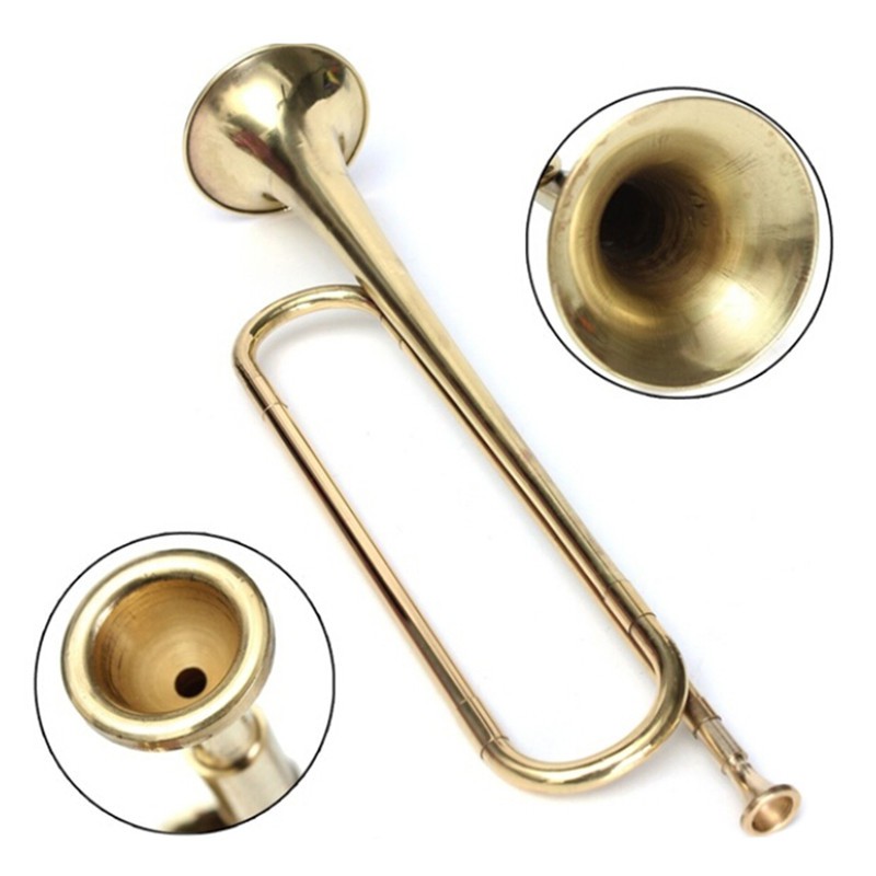 Gold Plating Trumpet School Band Kids Beginner Musical Instrument Bugle