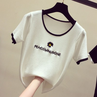 NRVP Áo Thun Ngắn Tay In Hoa Cúc Nhỏ Cho Nữ 2020