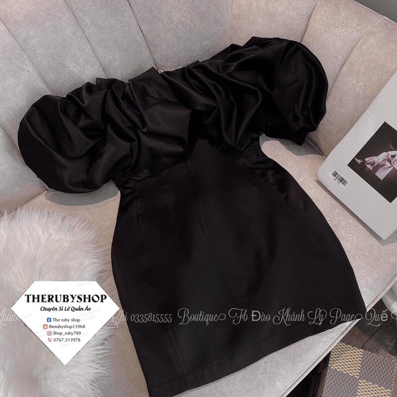 Đầm meo meo trễ vai