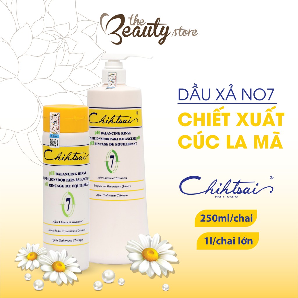 Dầu Xả Phục Hồi Tóc Hư Tổn Chihtsai Chiết Xuất Từ Hoa Cúc La Mã, Dưỡng Chất NO.7 Balancing Rinse 250ml- 1000ml F48