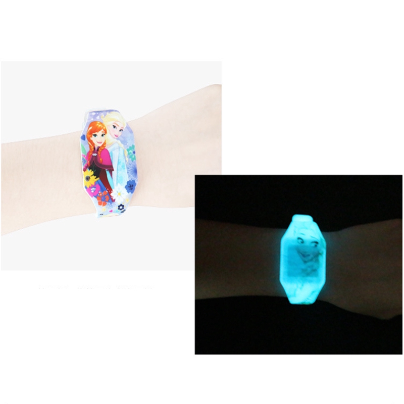 Luminous Frozen Princess Cartoon Watches For Girls LED Kids Student  Electronic