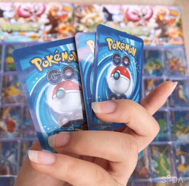 Thẻ bài pokemon nhựa vip ( vỉ 30 bộ, bộ 3 thẻ)