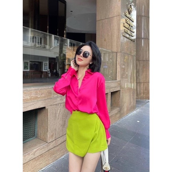 Sét áo sơmi + chân váy siêu xịn