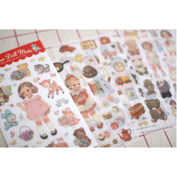 Bộ 6 Tấm Sticker Búp Bê Baby Doll