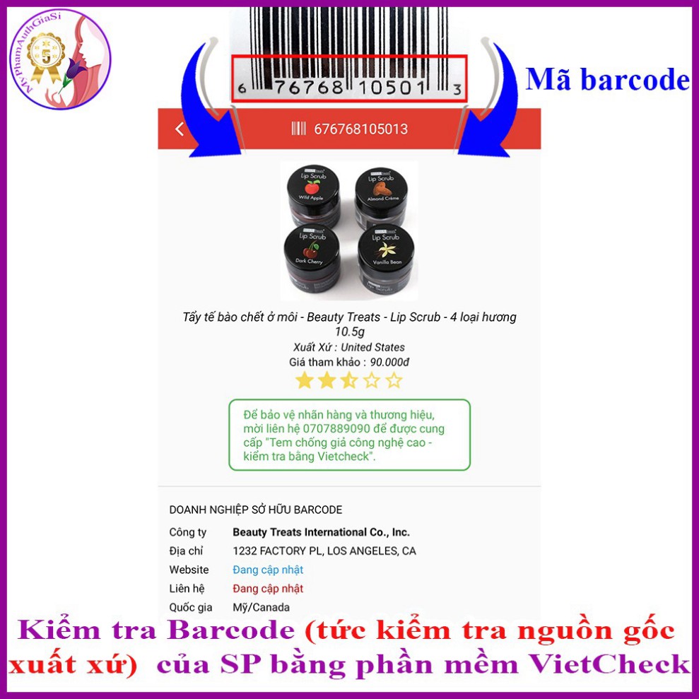 [Bu123]  TẨY TẾ BÀO CHẾT MÔI LIP SCRUB