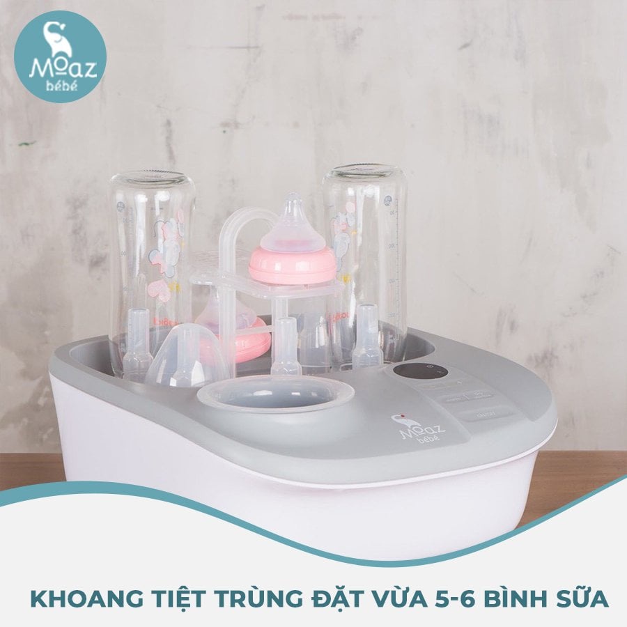 Máy Tiệt Trùng Sấy Khô Và Hâm Sữa Đa Chức Năng Moaz Bebe MB005 (Bảo hành 12 tháng)