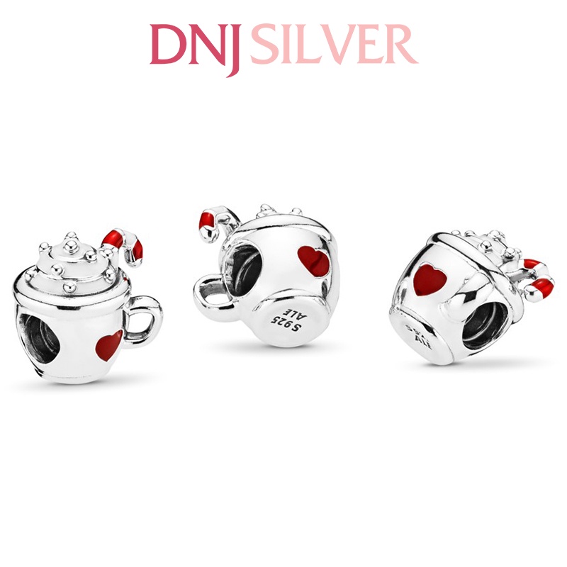 Charm bạc 925 cao cấp, hàng chuẩn bạc - Charm Cocoa &amp; Candy Cane thích hợp để mix vòng tay charm - DN223
