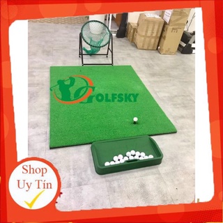 Thảm golf swing 50x80cm dày dặn đế cao su, thảm golf tập swing trong nhà
