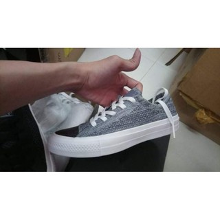 giày CV chuck 2 vải xám size 36.5 37 43 44 real