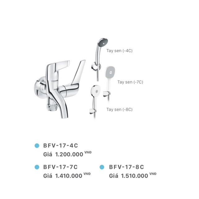 Xả kho Bộ sen tắm lạnh BFV-17-4C I.N.A.X