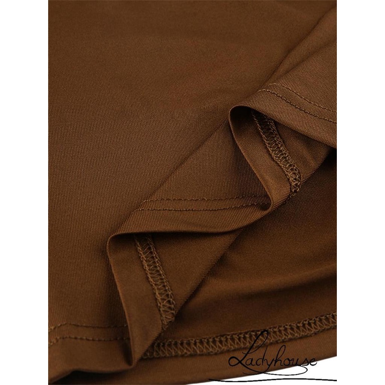 Áo Croptop Tay Dài Cổ Chữ V Màu Trơn Thanh Lịch Thời Trang Mùa Hè Cho Nữ