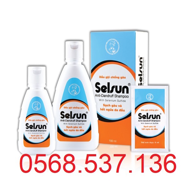 Dầu Gội Selsun 1,8 % & Dầu Xả Selsun Chống Gàu, Giảm Ngứa, Sạch Vảy Nấm 100ml
