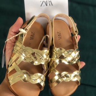 Giày sandal Zara authentic trắng - vàng sz 20,21,22