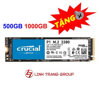 Ổ cứng SSD M.2 PCIe NVMe Crucial P1 500GB 1000GB - bảo hành 5 năm - SD98 SD99