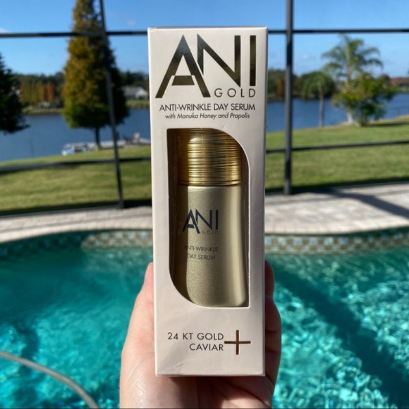 Face serum ANI GOLD ANTI-WRINKLE DAY SERUM 24 KT GOLD CAVIAR with Manuka Honey and Propolis
