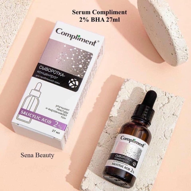 Serum Compliment 2% BHA ,5% Hyaluronic Acid & 20% Vitamin C , se lỗ chân lông , kiềm dầu ,cấp ẩm & đều màu sáng da