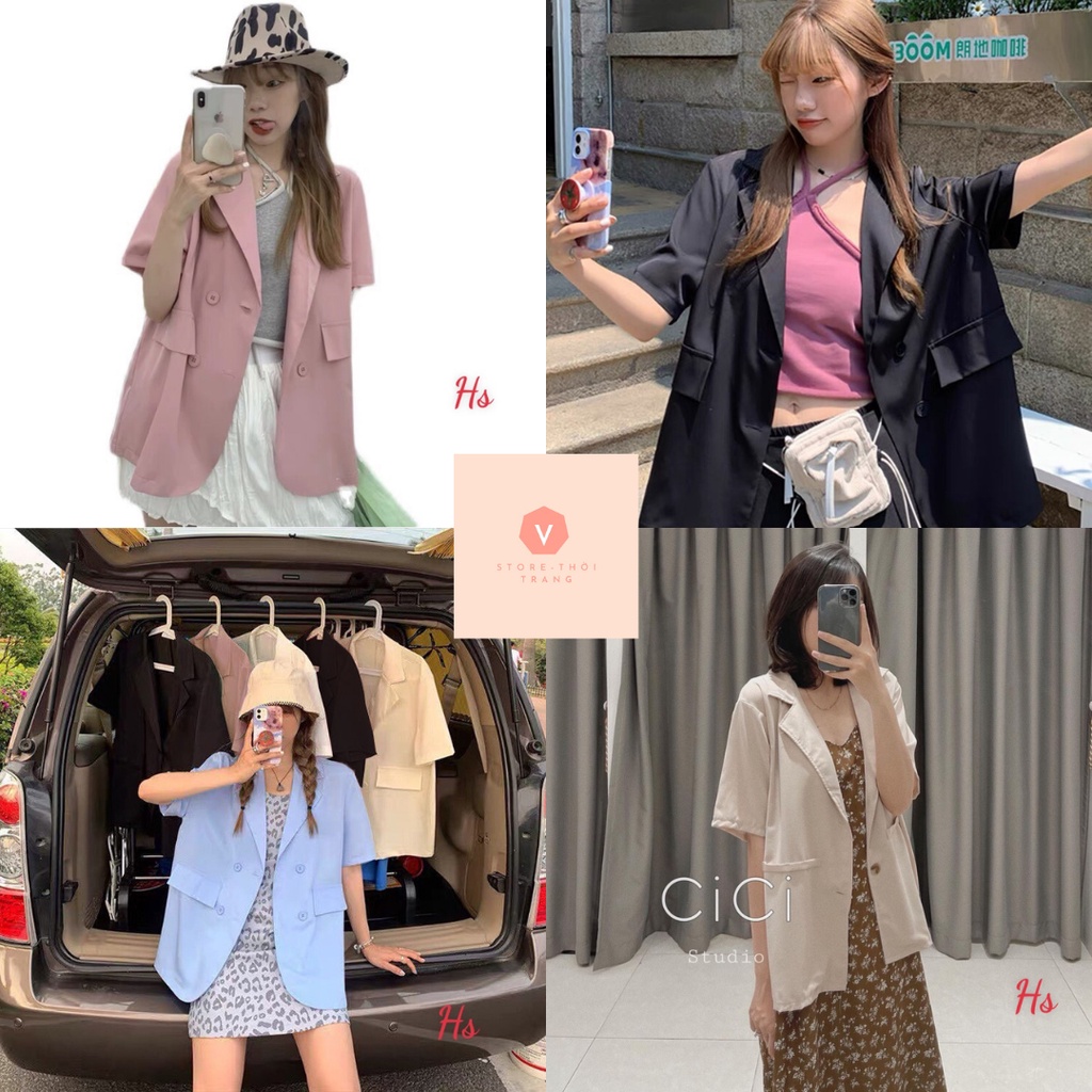 Áo vest blazer cộc tay THÚY VI STORE  SP000519