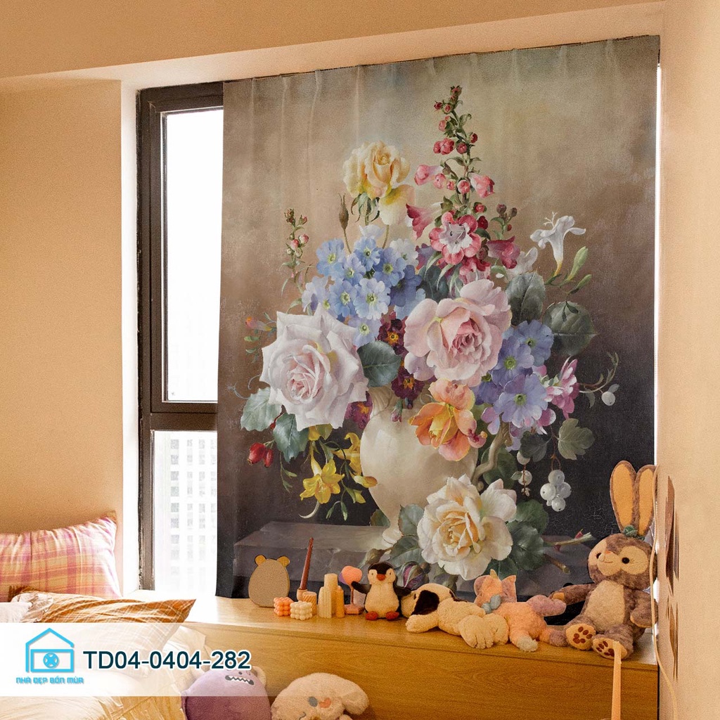 Rèm cửa dán tường Tín Phát Decor, rèm cửa phòng ngủ, cửa sổ chống nắng