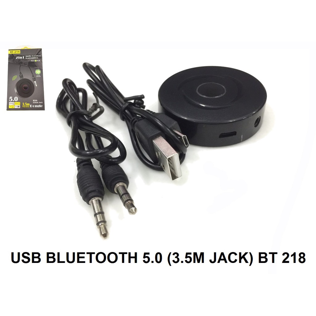 Usb Bluetooth 5.0 (3.5mm Jack) BT 218, Thiết bị chuyền tai nghe thường thành tai nghe Bluetooth BT 218