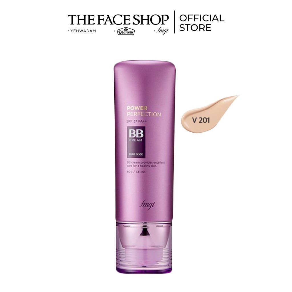 Kem Nền Trang Điểm THEFACESHOP Power Perfection BB Cream SPF37 PA++ V201 40G