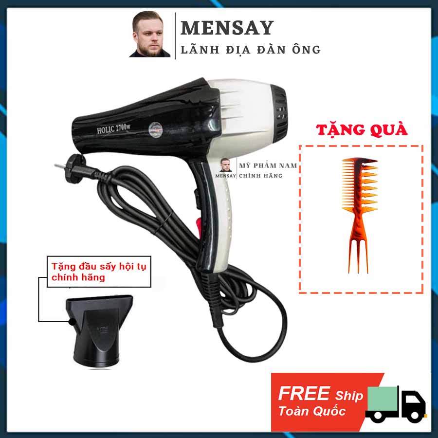Máy sấy tóc Holic công suất lớn 2700W, 2 chiều nóng lạnh - chính hãng bảo hành 6 tháng