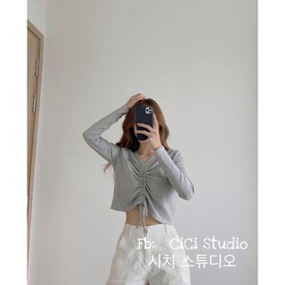 Áo thun rút dây ngực- ảnh thật