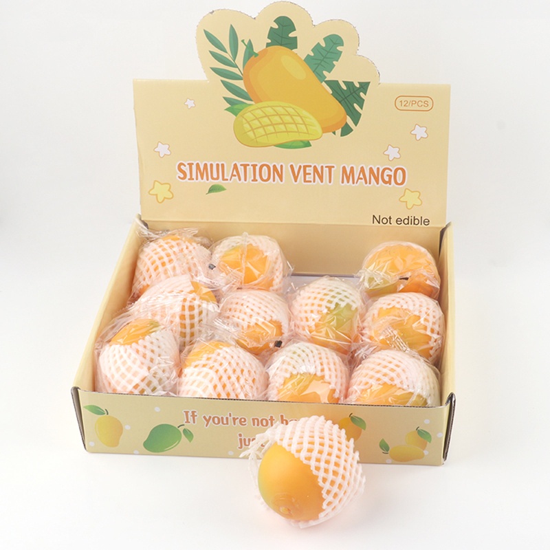 Bóng Bóp Giảm Căng Thẳng 3 Inch Hình Quả Xoài Sống Động Cho Nam Nữ