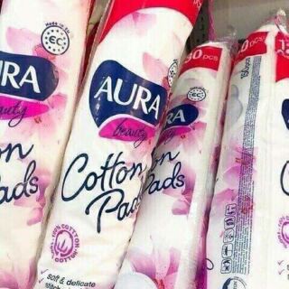 BÔNG TẨY TRANG AURA  150 MIẾNG