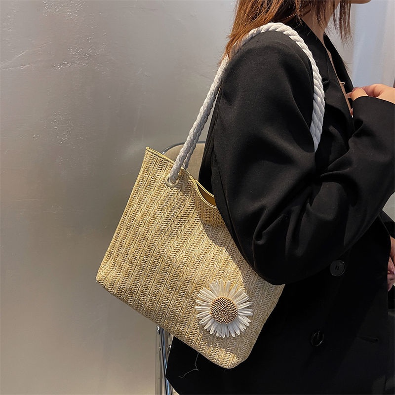 Túi Xách Dây Thừng Sức Chứa Lớn Phong Cách Phương Tây 2023 Phong Cách Mới