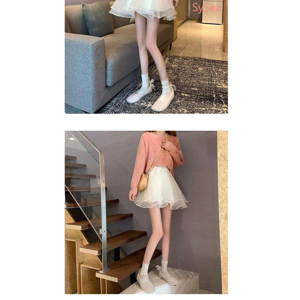 Chân Váy Lưng Cao Phối Lưới Thời Trang Mùa Hè Cho Phái Nữ