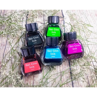 🌼 Mực bút máy Sài Gòn Ink lọ 30ml màu sắc tươi sáng