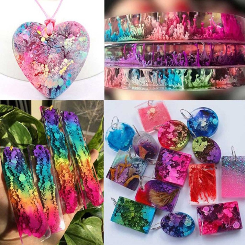 Set lọ màu mực resin epoxy làm trang sức pha màu AB dùng thủ công sơn vẽ
