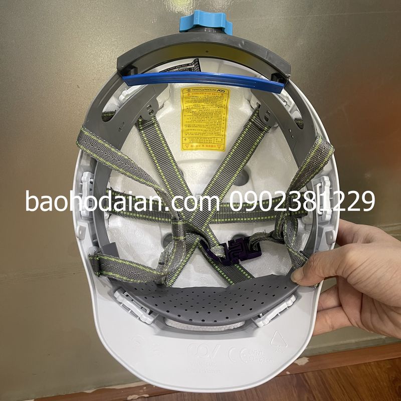 Nón Bảo Hộ Cao Cấp Màu Trắng Mặt Vuông COV VINAH-E005