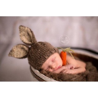 Nón thỏ và cà rốt size newborn